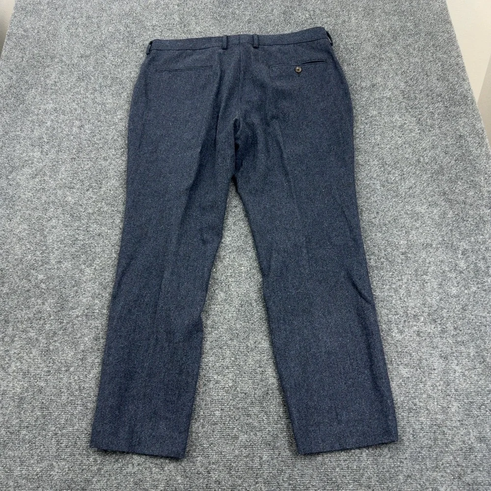 J Crew Thompson Dress Pants Mens 36x30 Blue Wool Blend Flat Front Professional